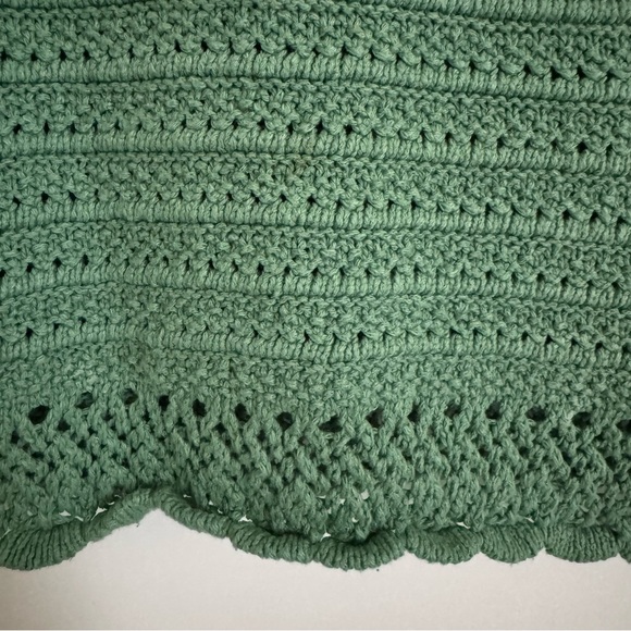 Madewell Sage Green Crochet Tank Top, S - Picture 5 of 12